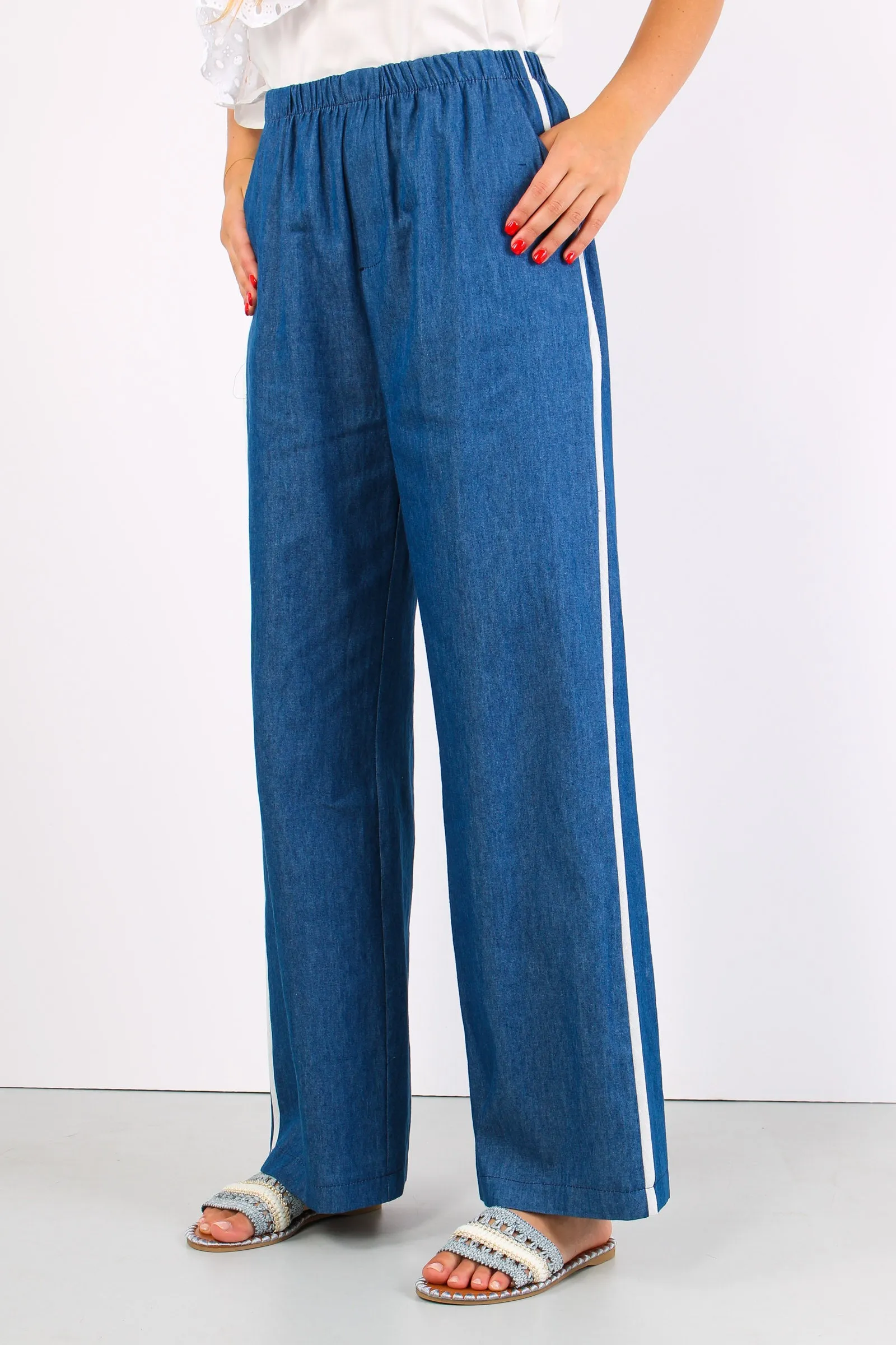 Pantalone Palazzo Chambry Denim