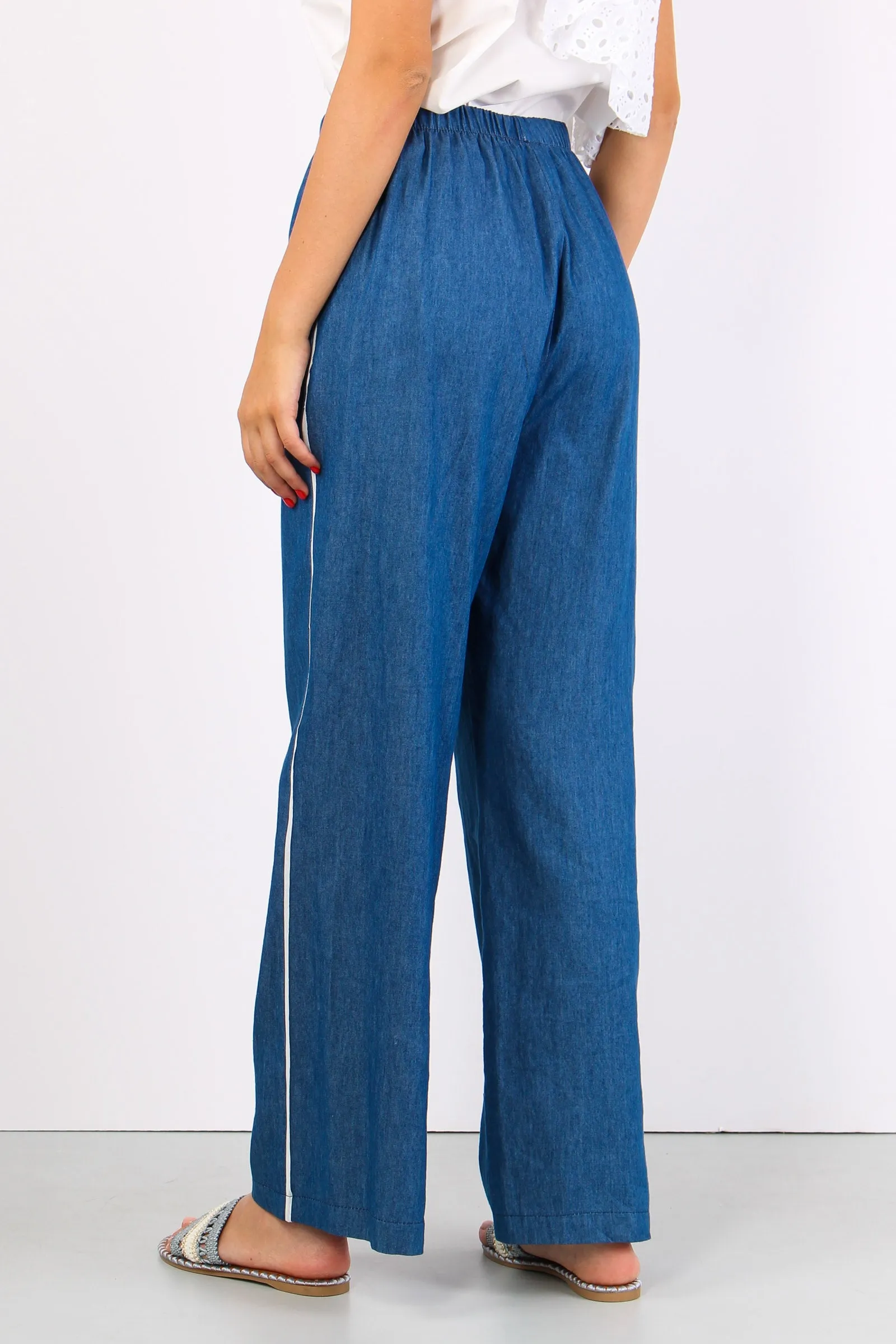 Pantalone Palazzo Chambry Denim