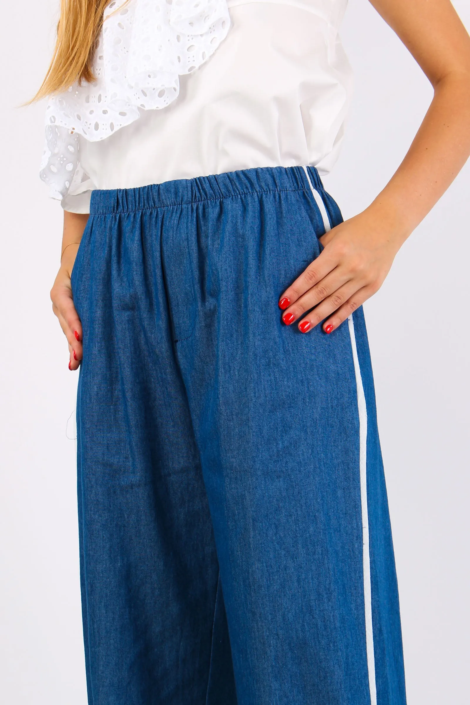 Pantalone Palazzo Chambry Denim