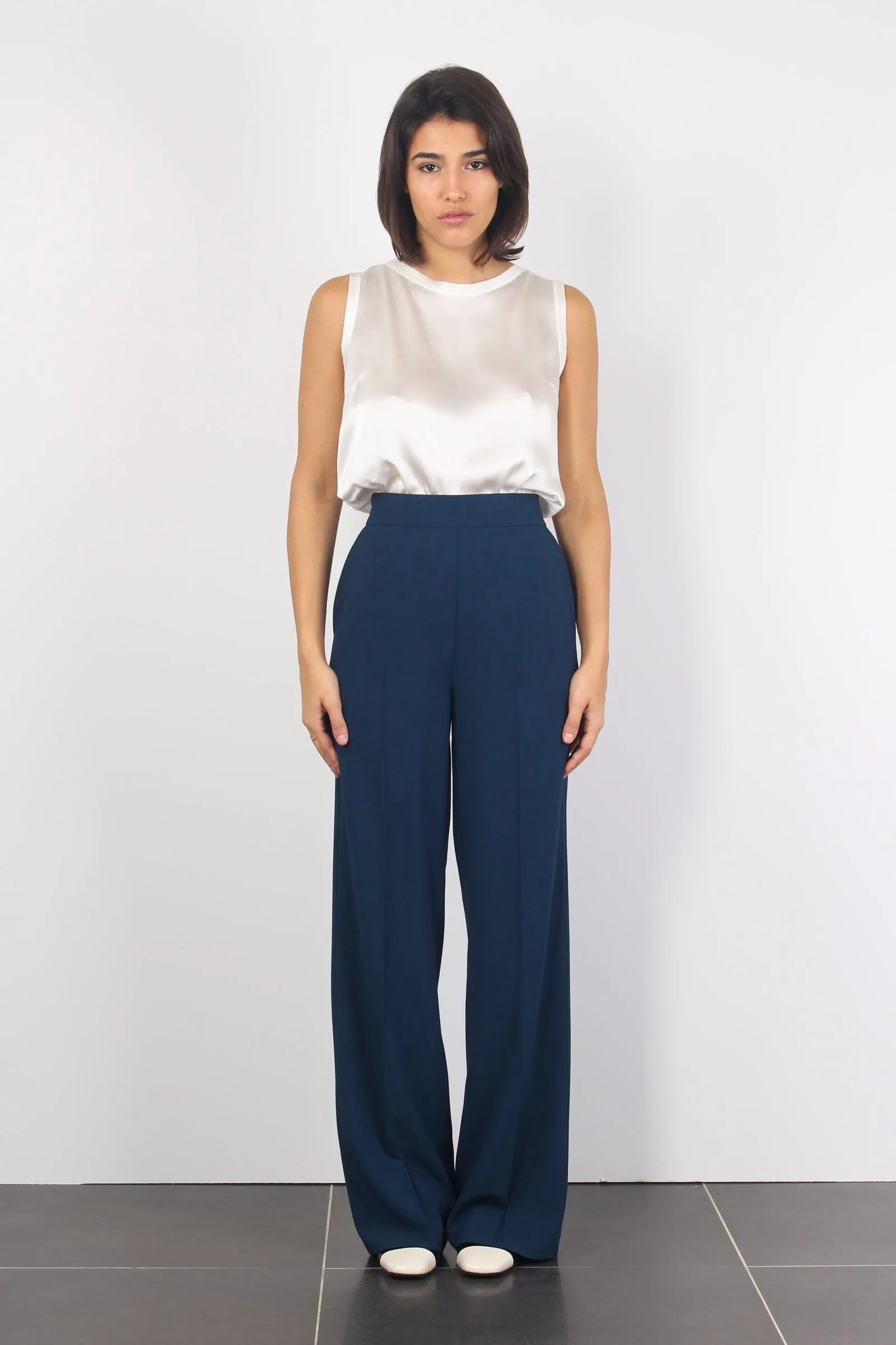 Pantalone Palazzo Elastico Blu