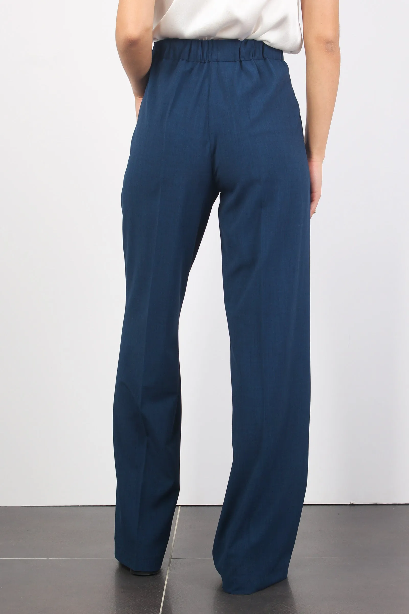 Pantalone Palazzo Elastico Blu