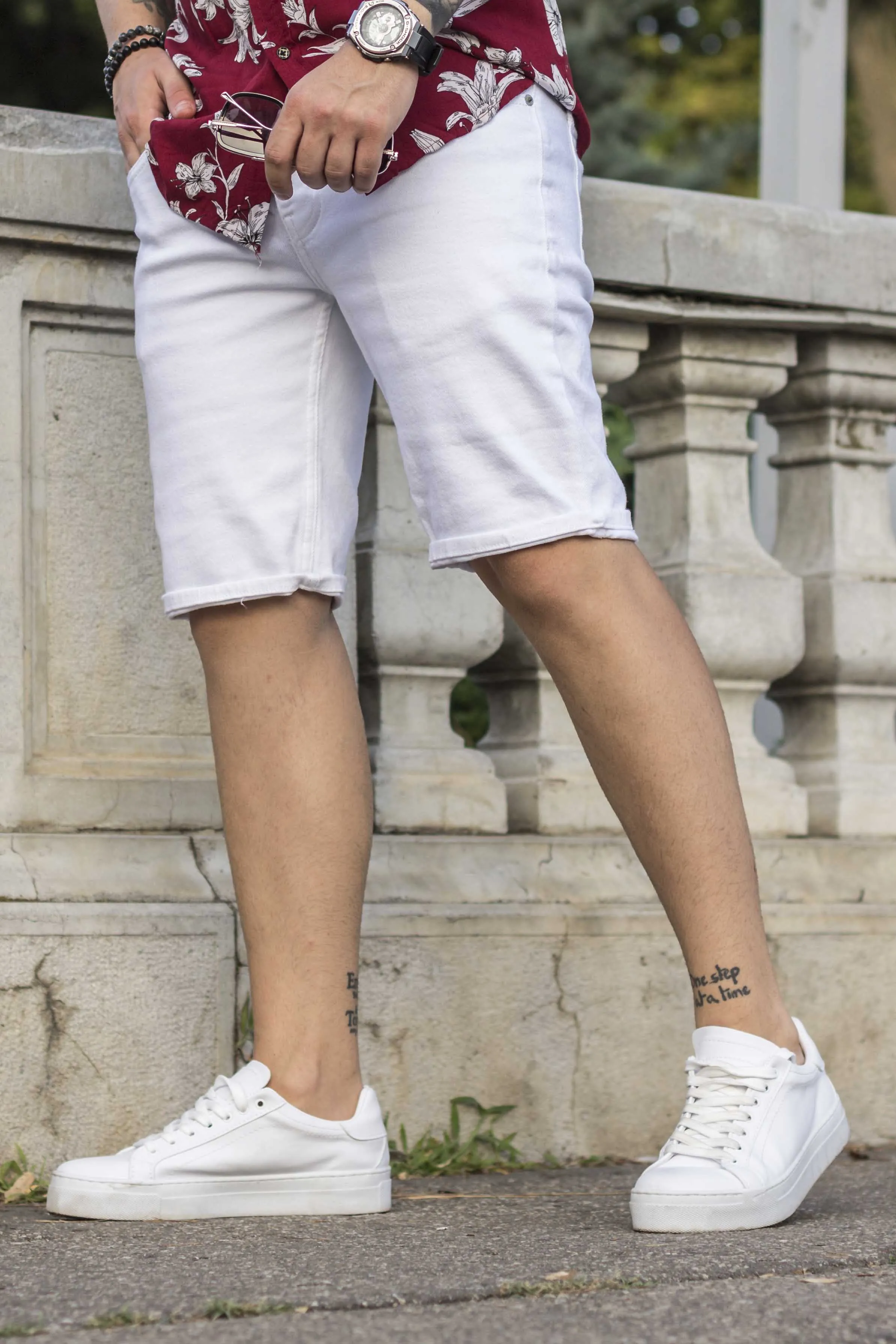 Pantaloni Scurti DQ White