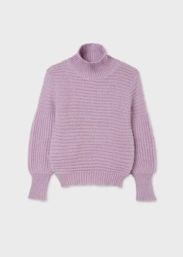 Perkins collar sweater for teen girl - Lilac