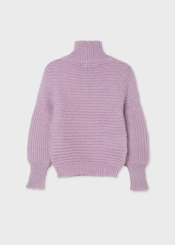 Perkins collar sweater for teen girl - Lilac