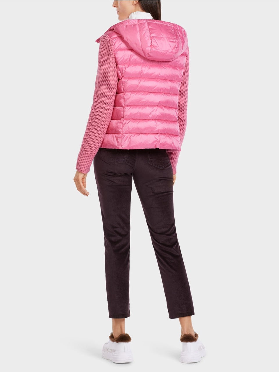 QUILTED AND KNIT MIX JACKET