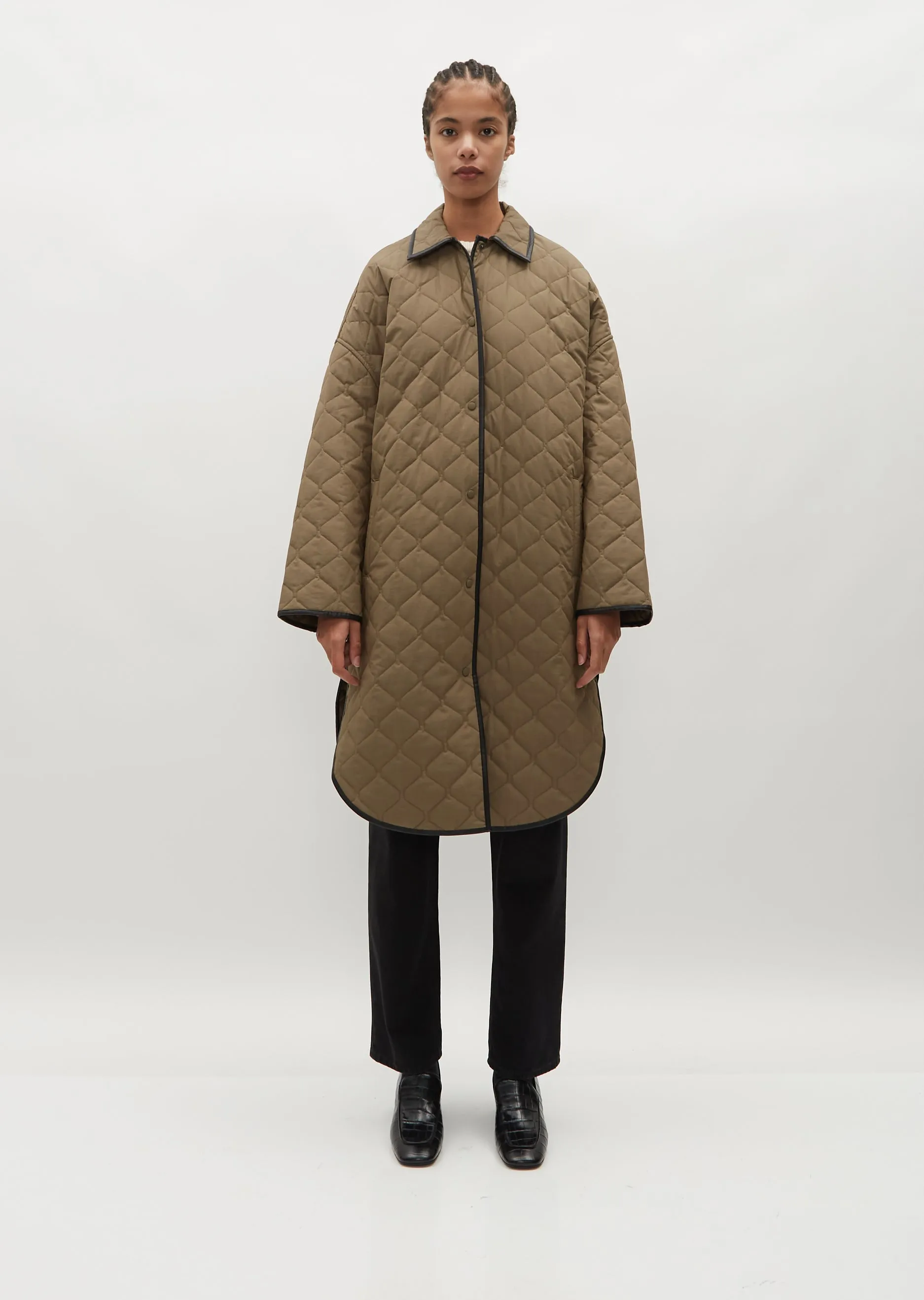 Quilted Cocoon Coat — Marsh