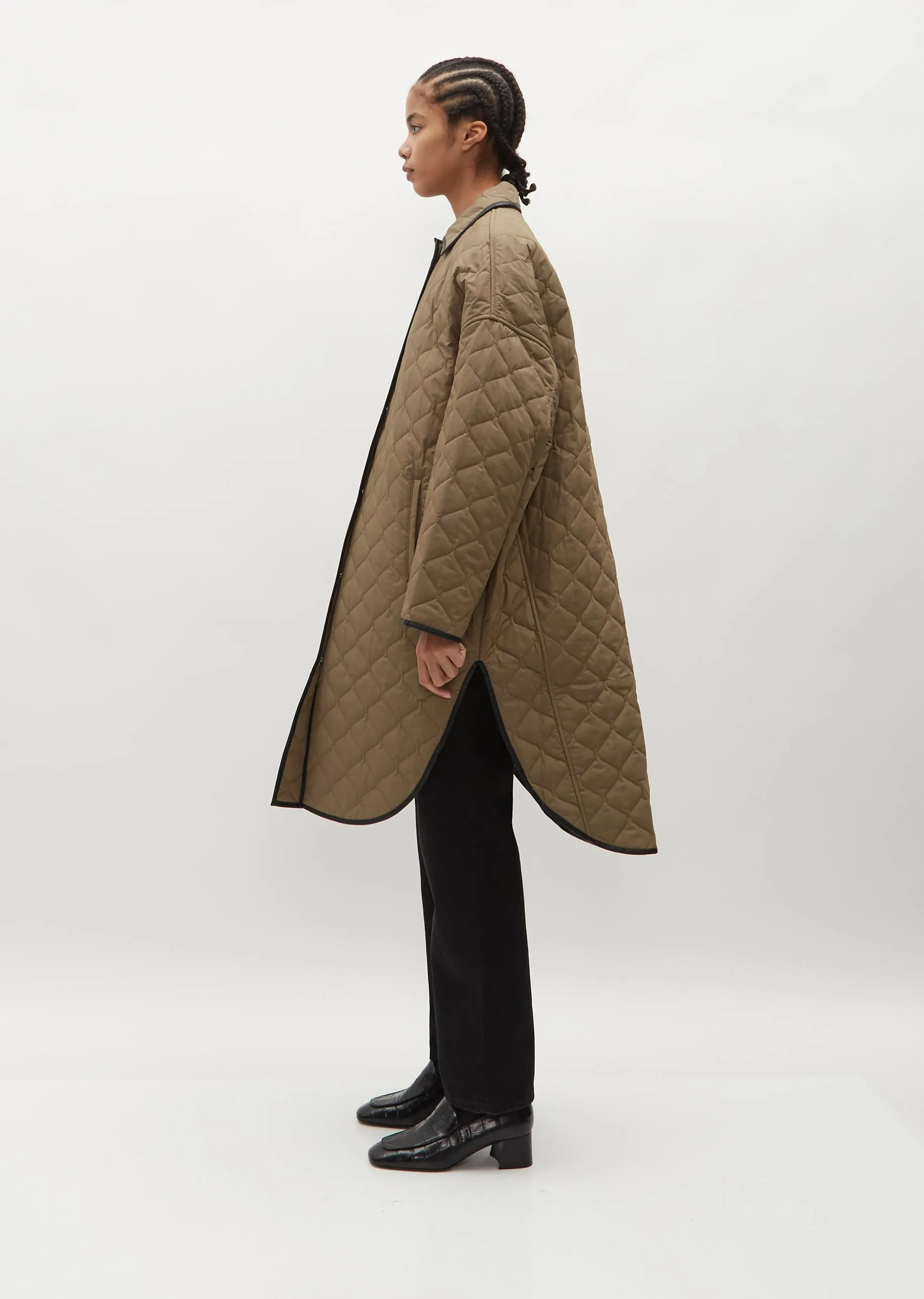 Quilted Cocoon Coat — Marsh