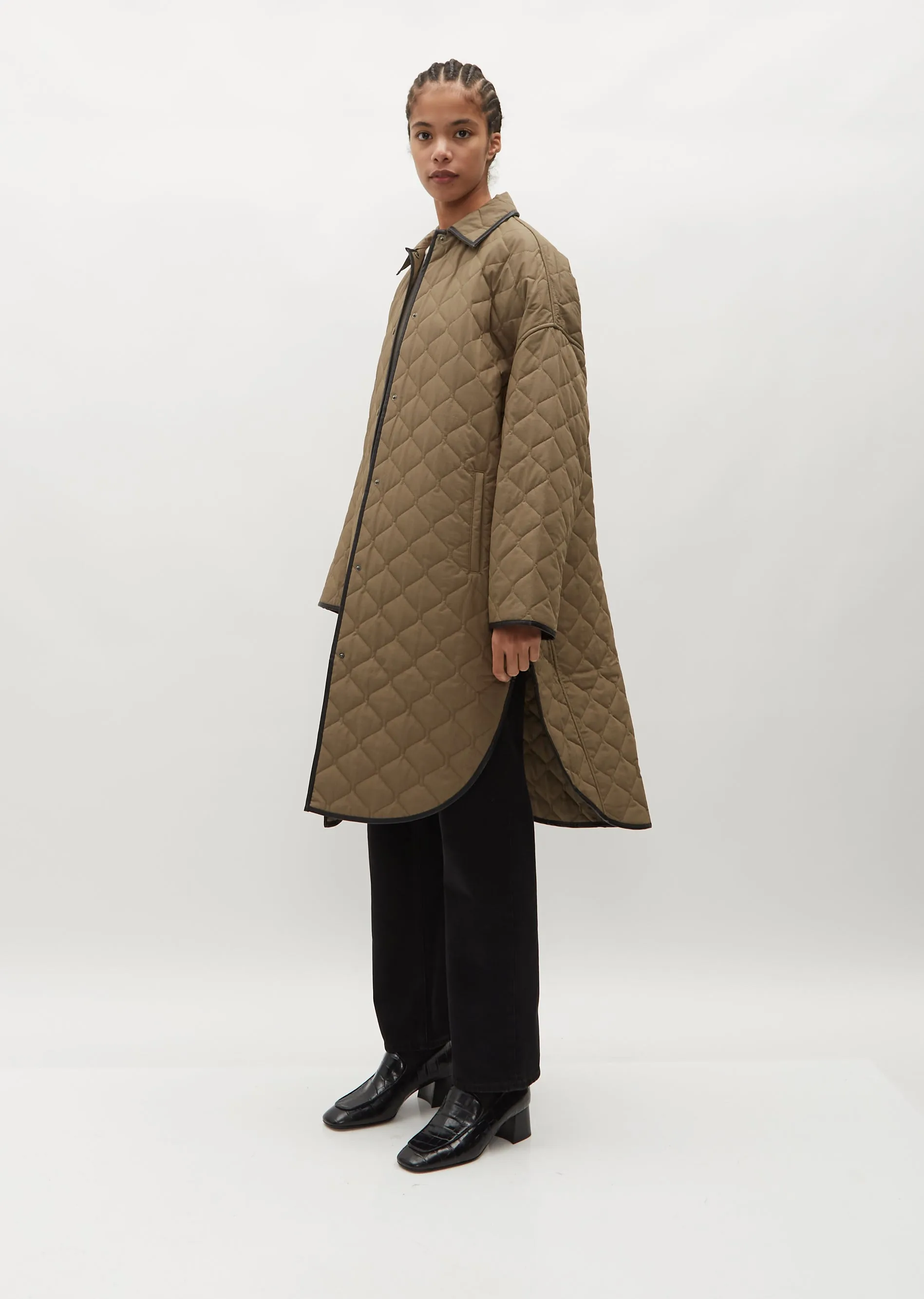 Quilted Cocoon Coat — Marsh