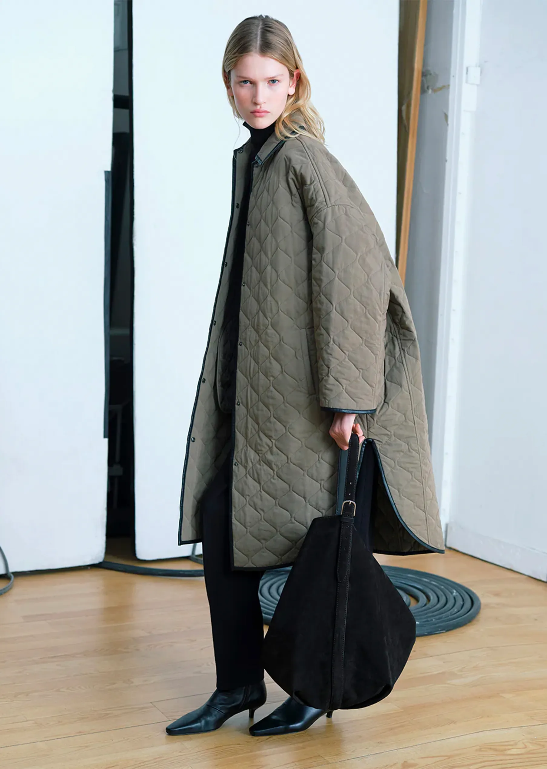 Quilted Cocoon Coat — Marsh