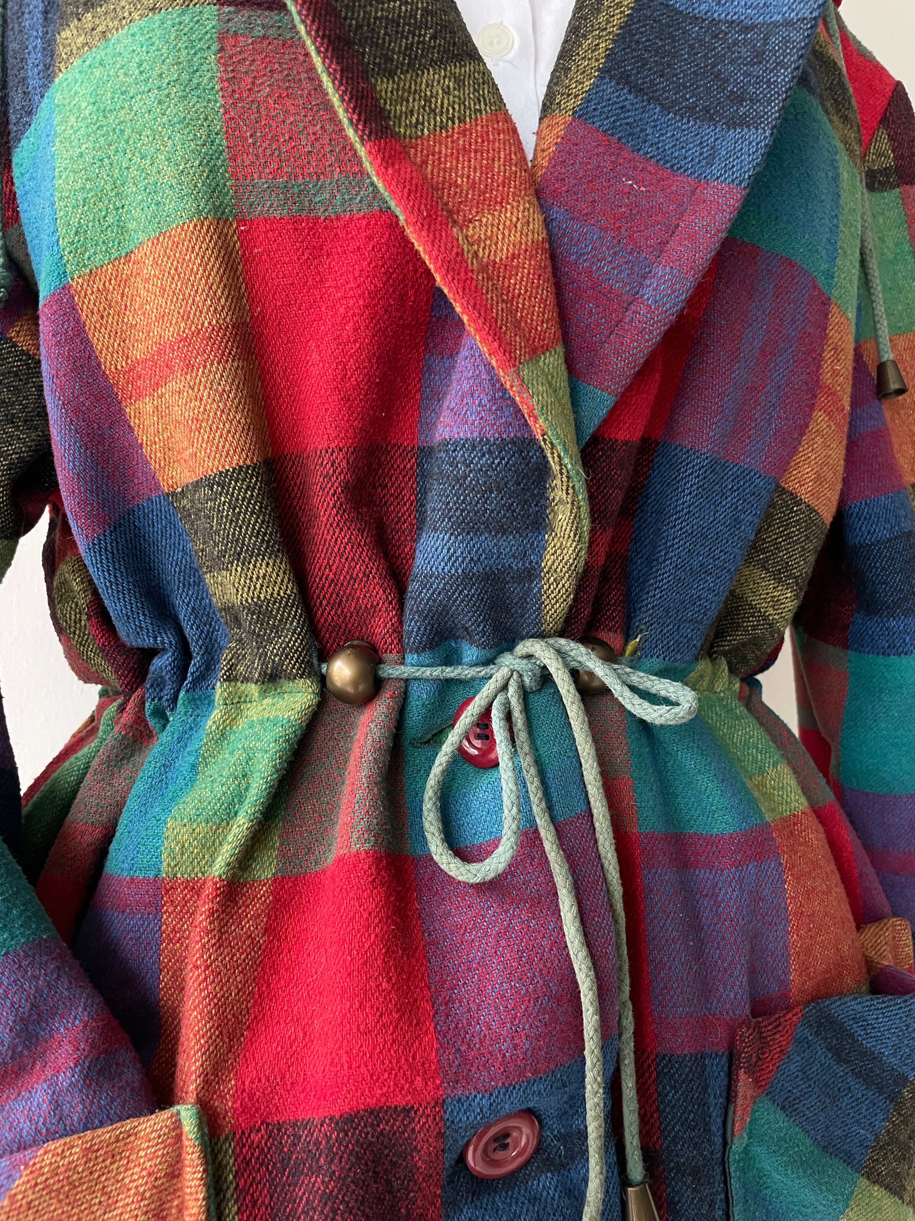 Rainbow Tartan Coat