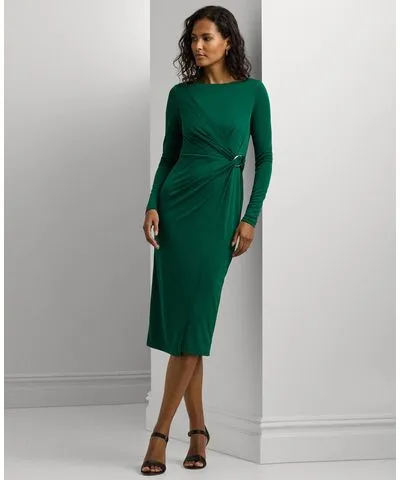 Ralph Lauren Women's Jersey Long-Sleeve Cocktail Dress