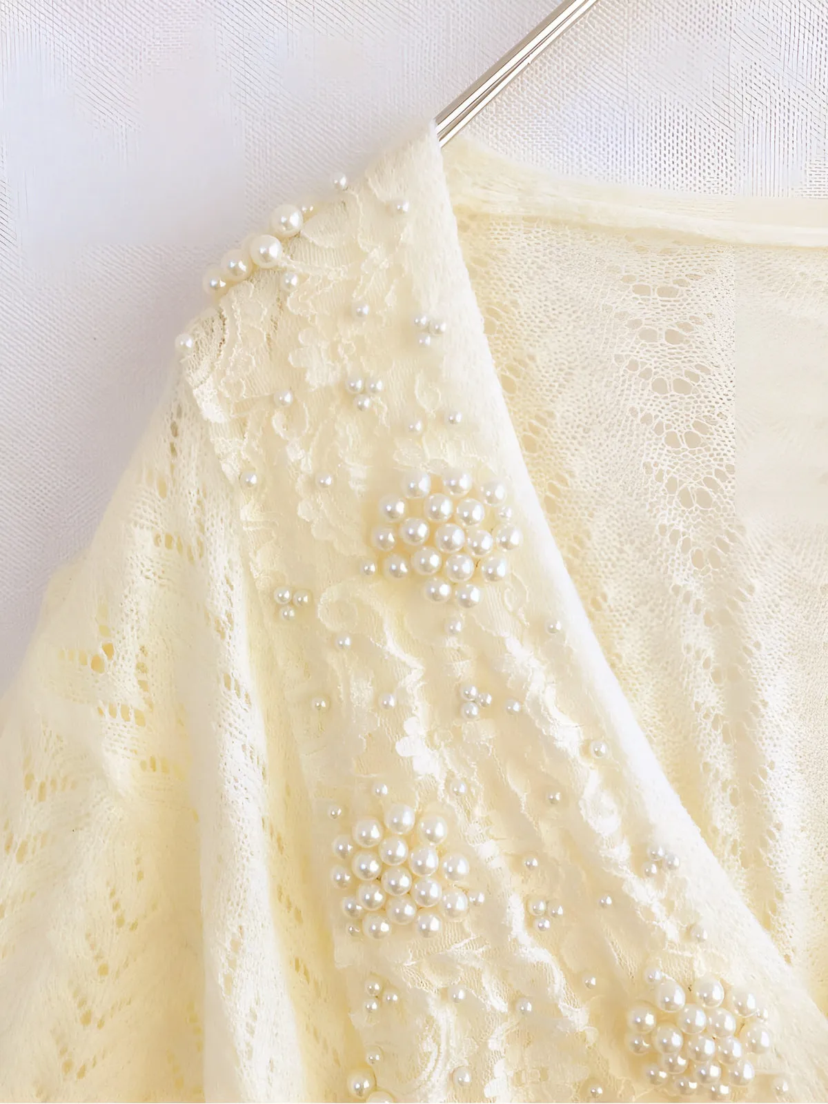 Romance Pearl Beaded Cardigan