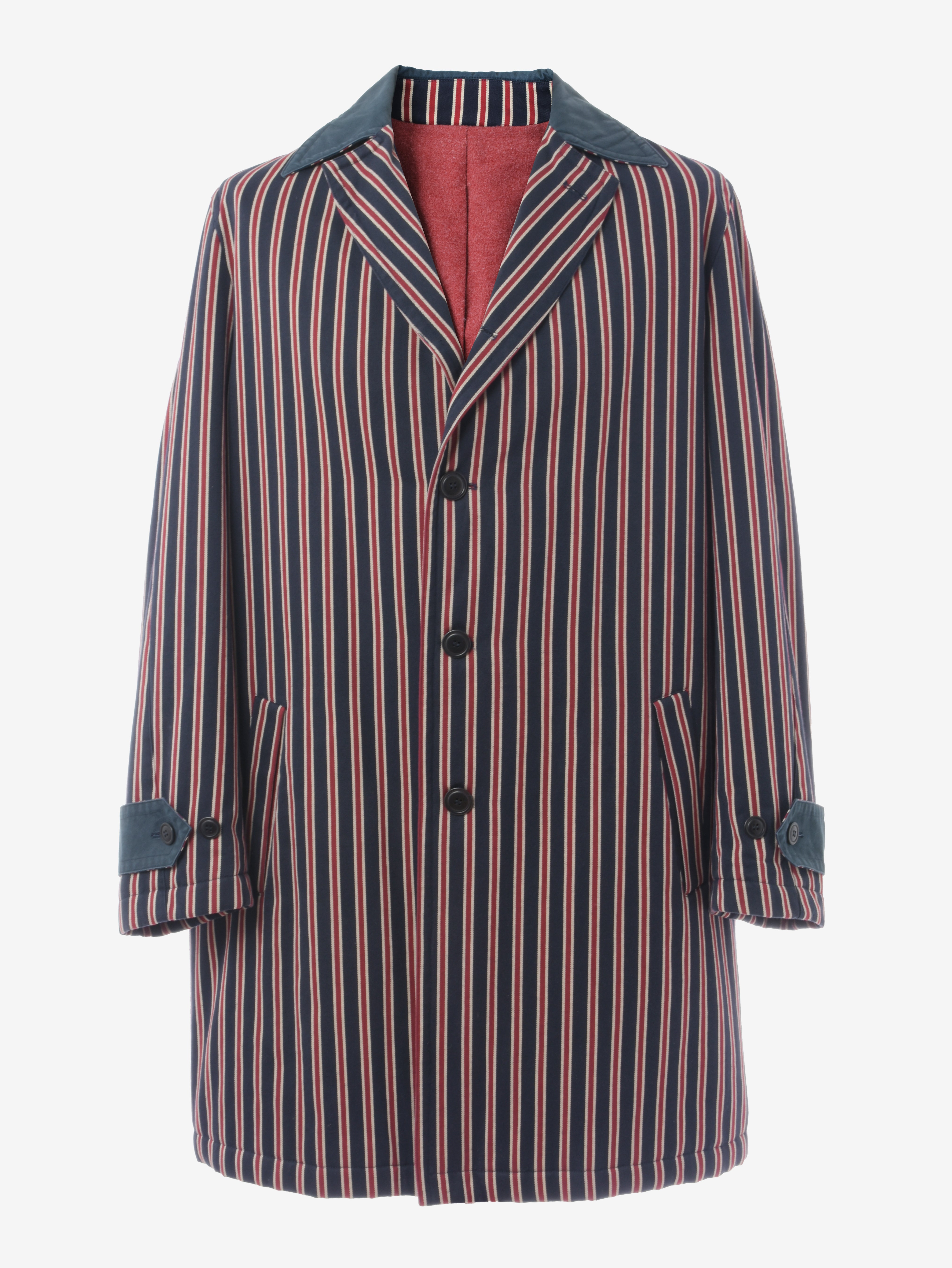 Romeo Gigli Striped Overcoat - ' 90s