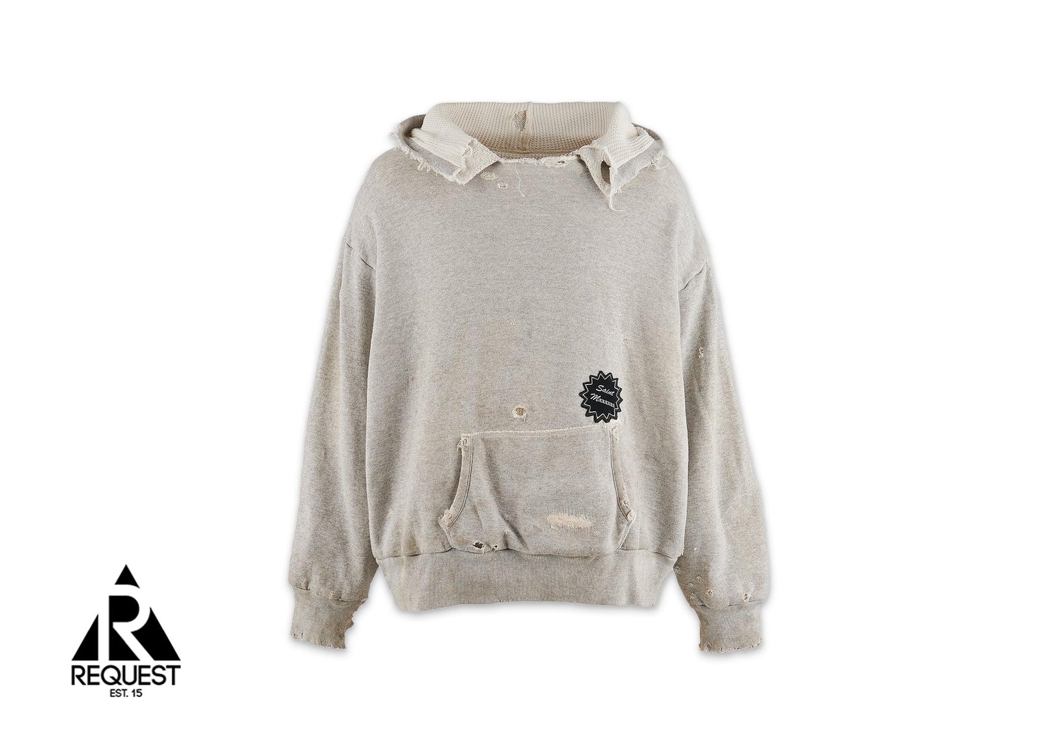 Saint Michael Double Face Hoodie Grey