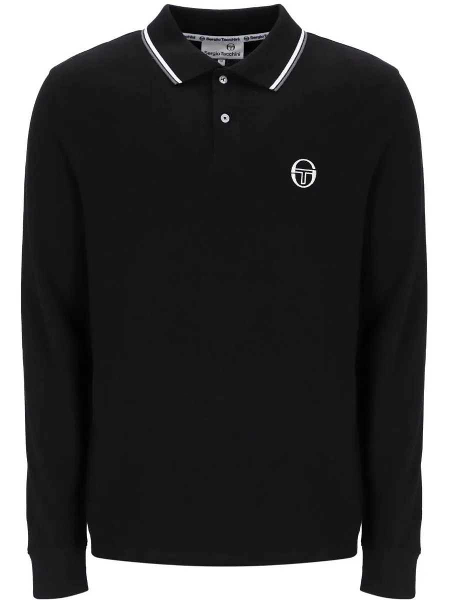 Sergio Tacchini Long Sleeve Polo Shirt Black