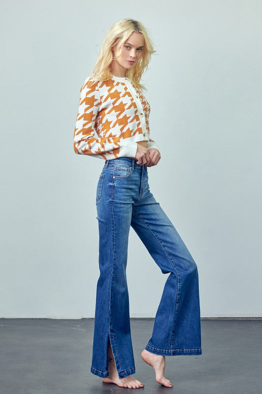 SIDE SPLIT FLARE JEANS