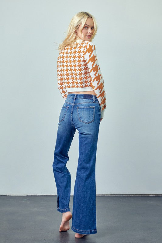 SIDE SPLIT FLARE JEANS