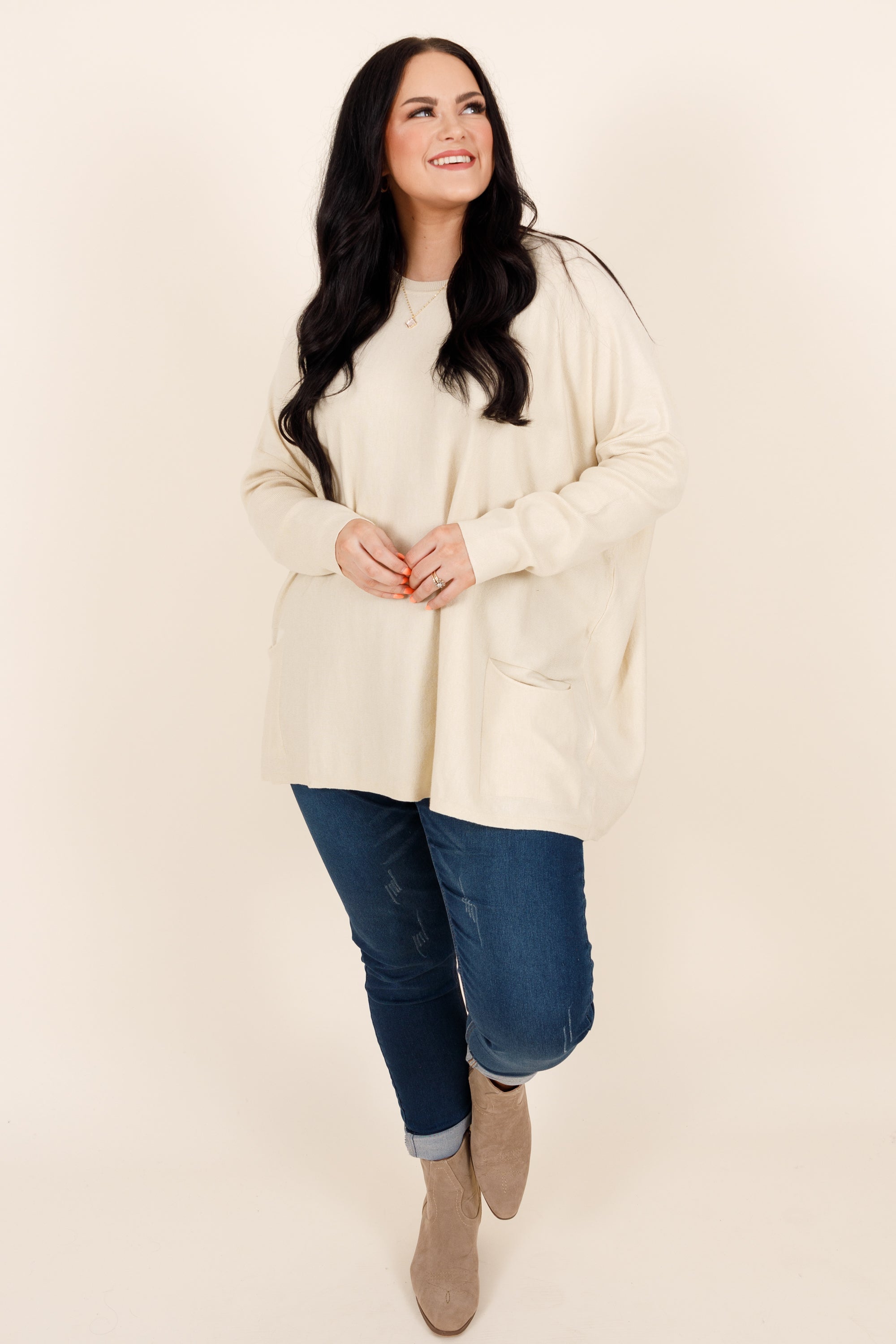 Snow Whispers Tunic, Cream