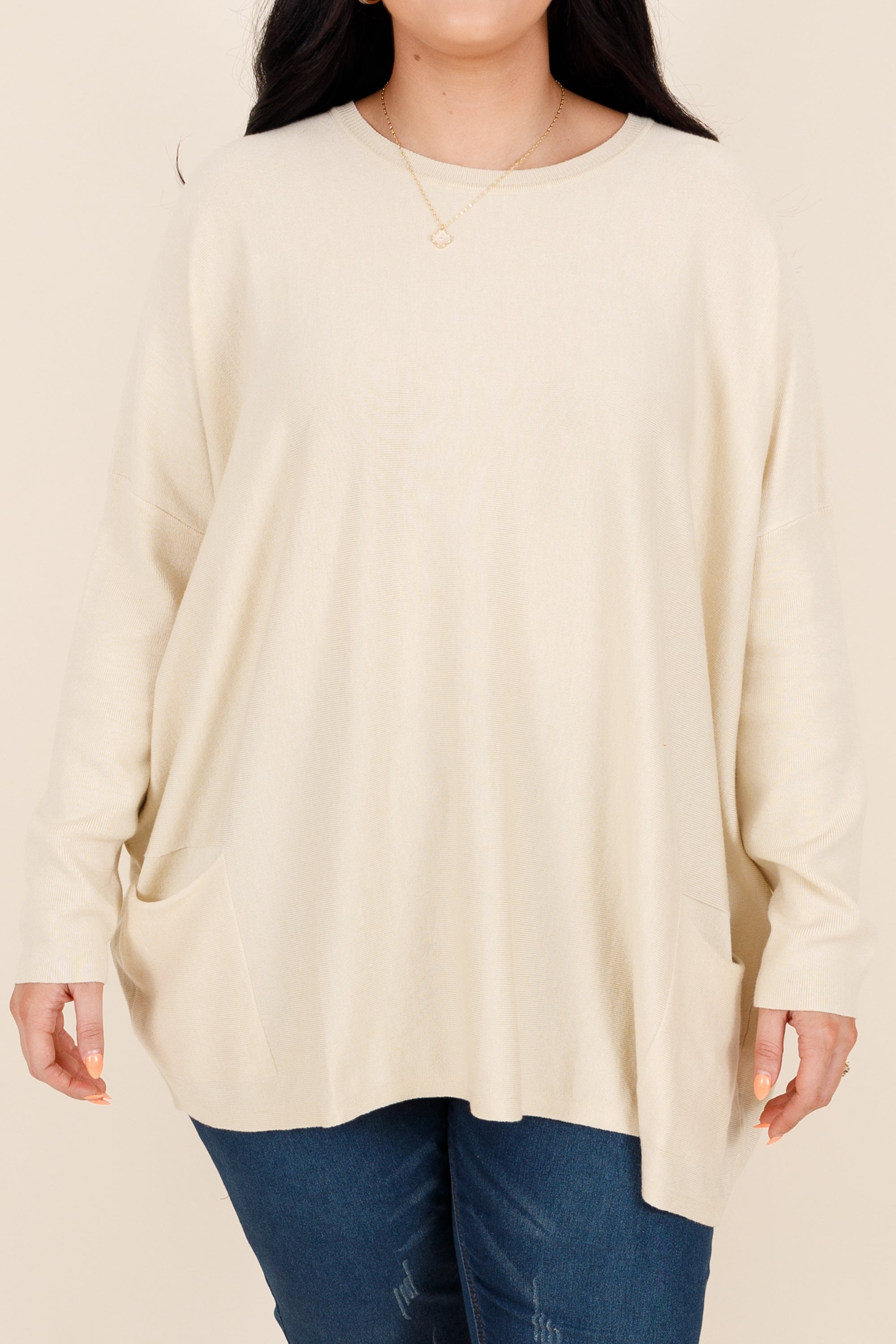 Snow Whispers Tunic, Cream