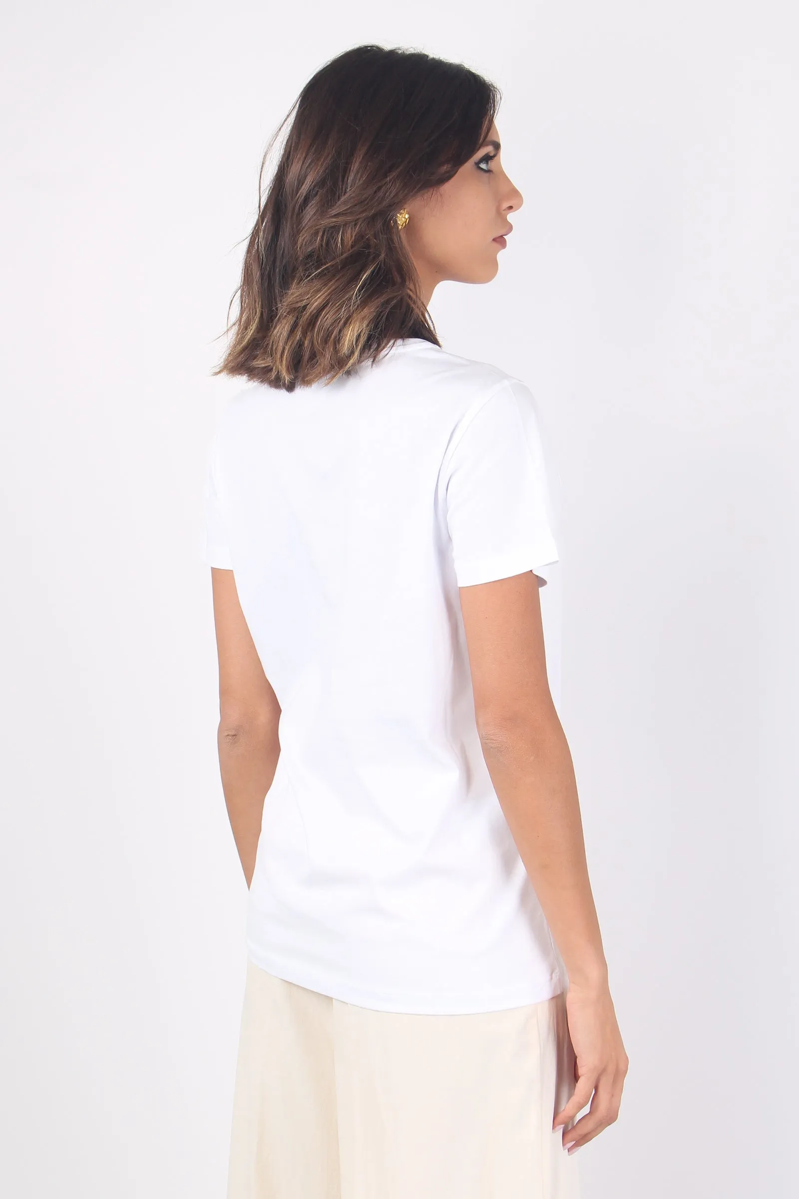 Start T-shirt Jersey Scritta Bianco