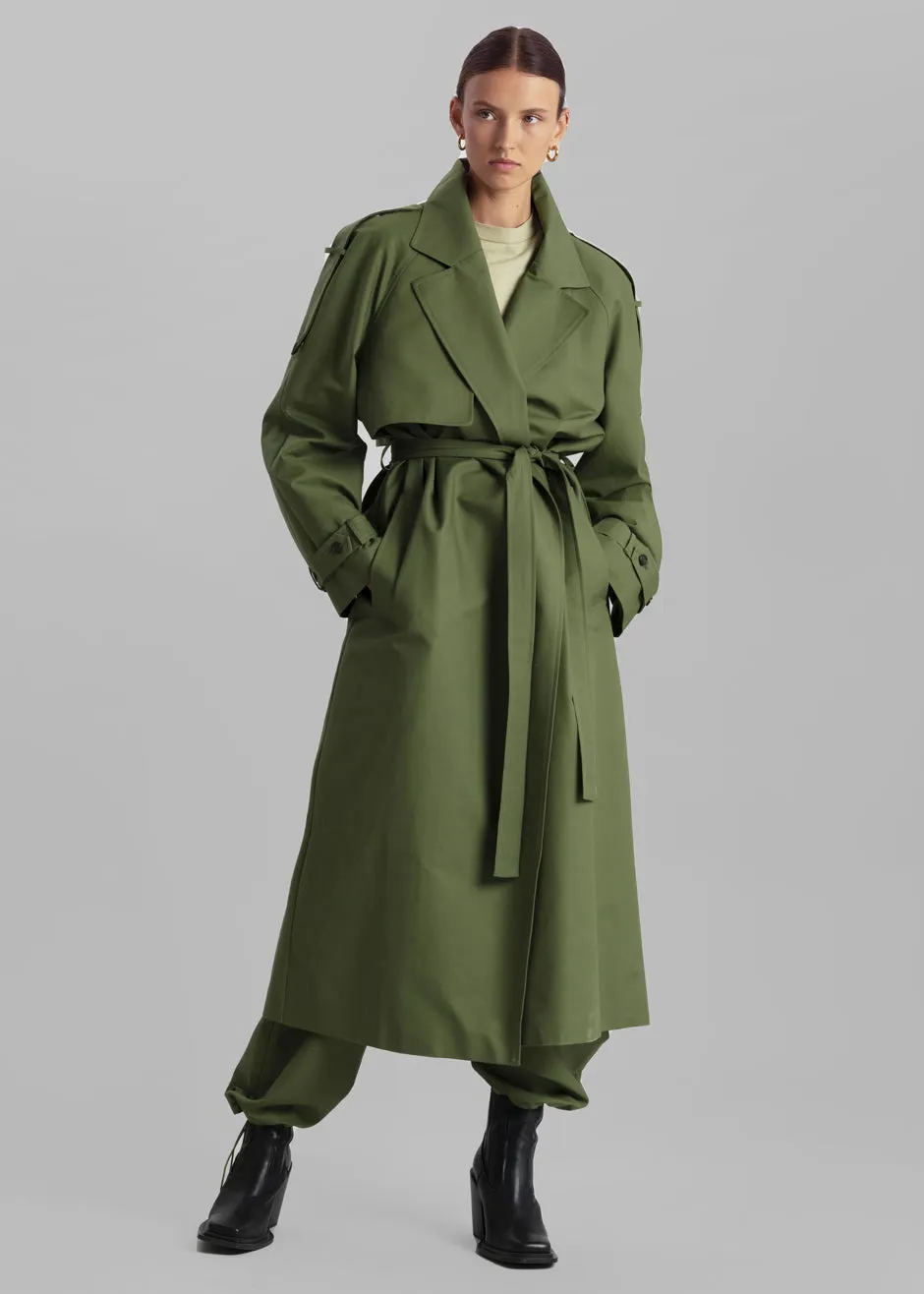 Suzanne Trench Coat - Olive