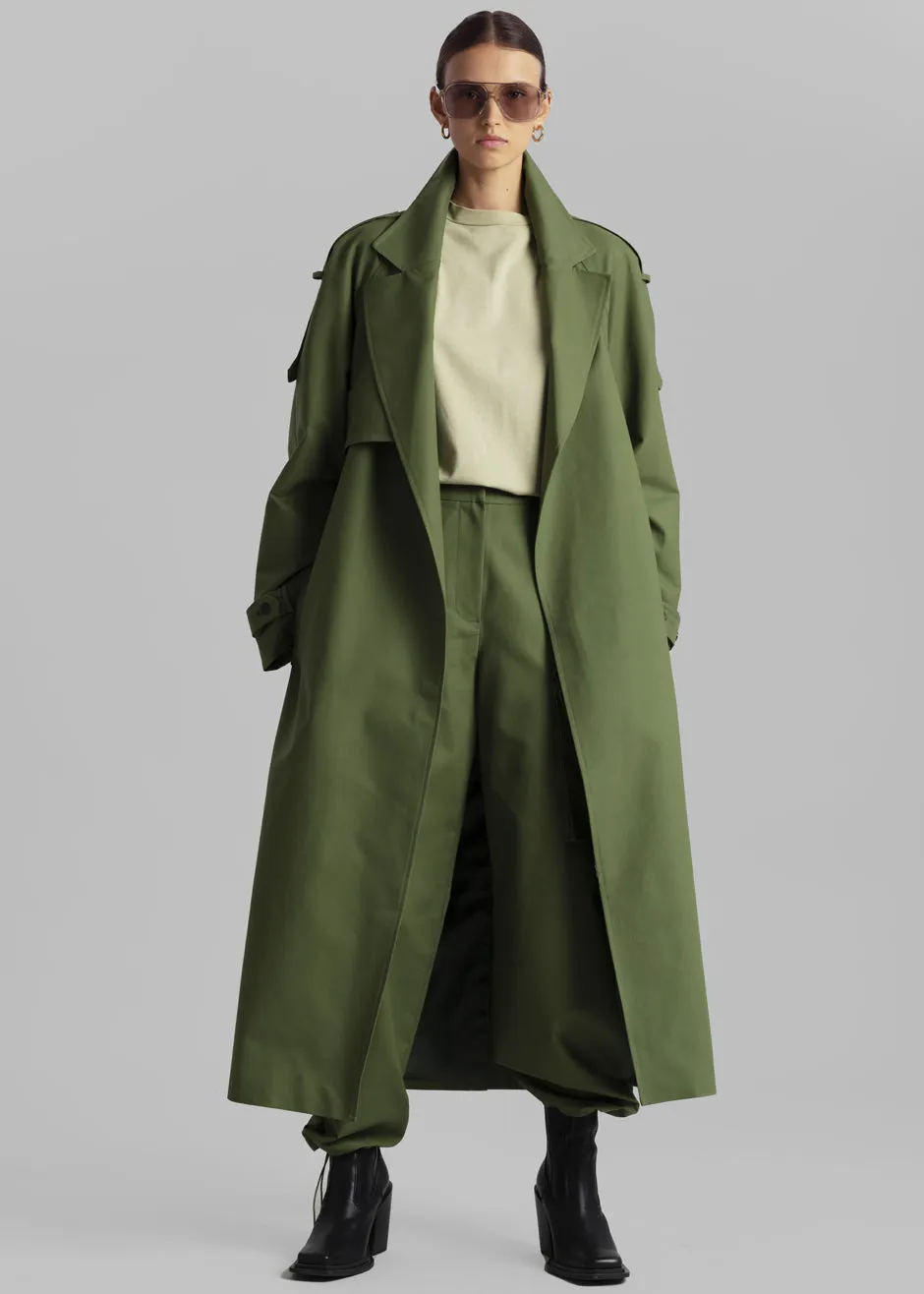 Suzanne Trench Coat - Olive