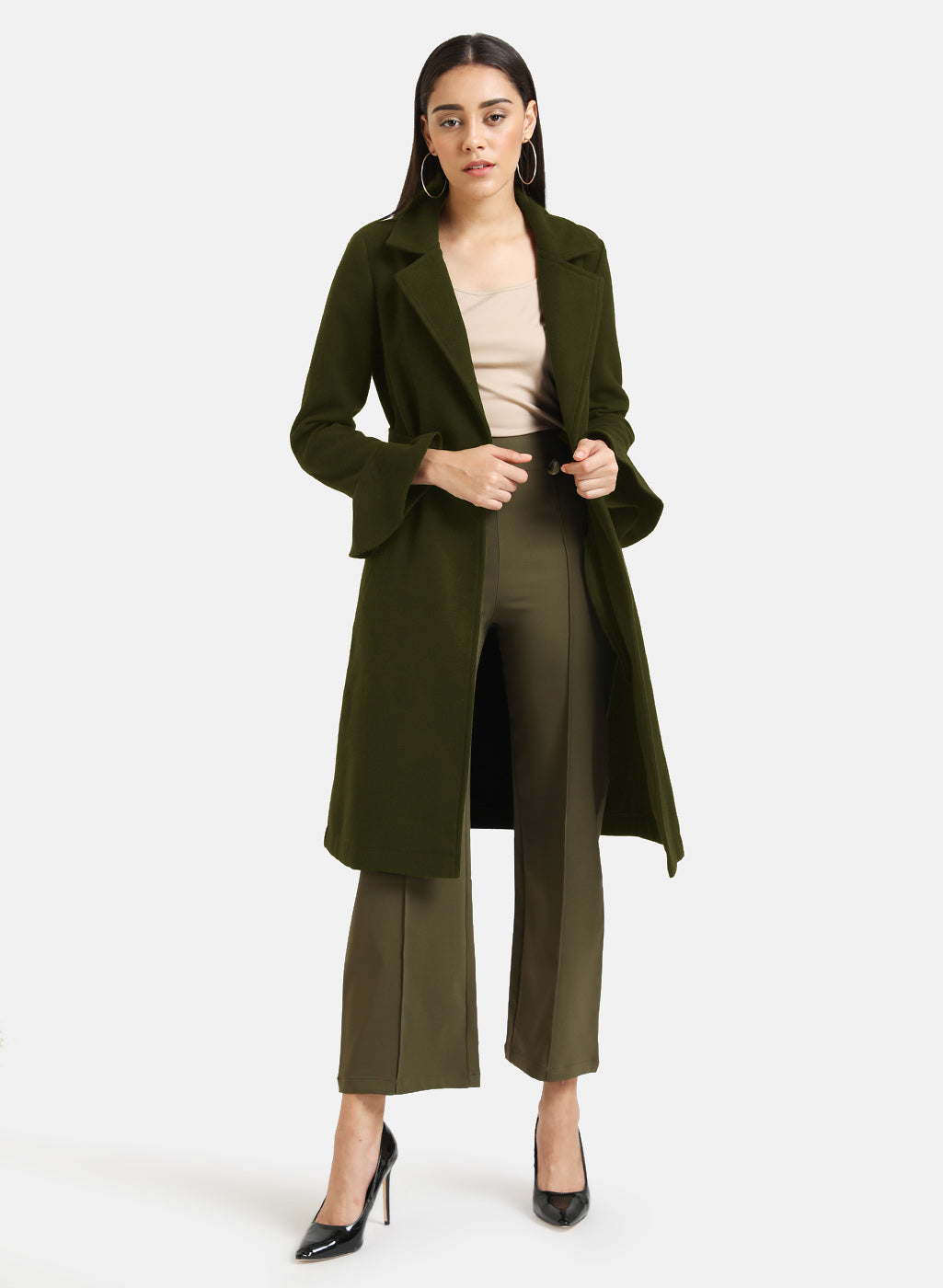 Tab Detailed Long Overcoat