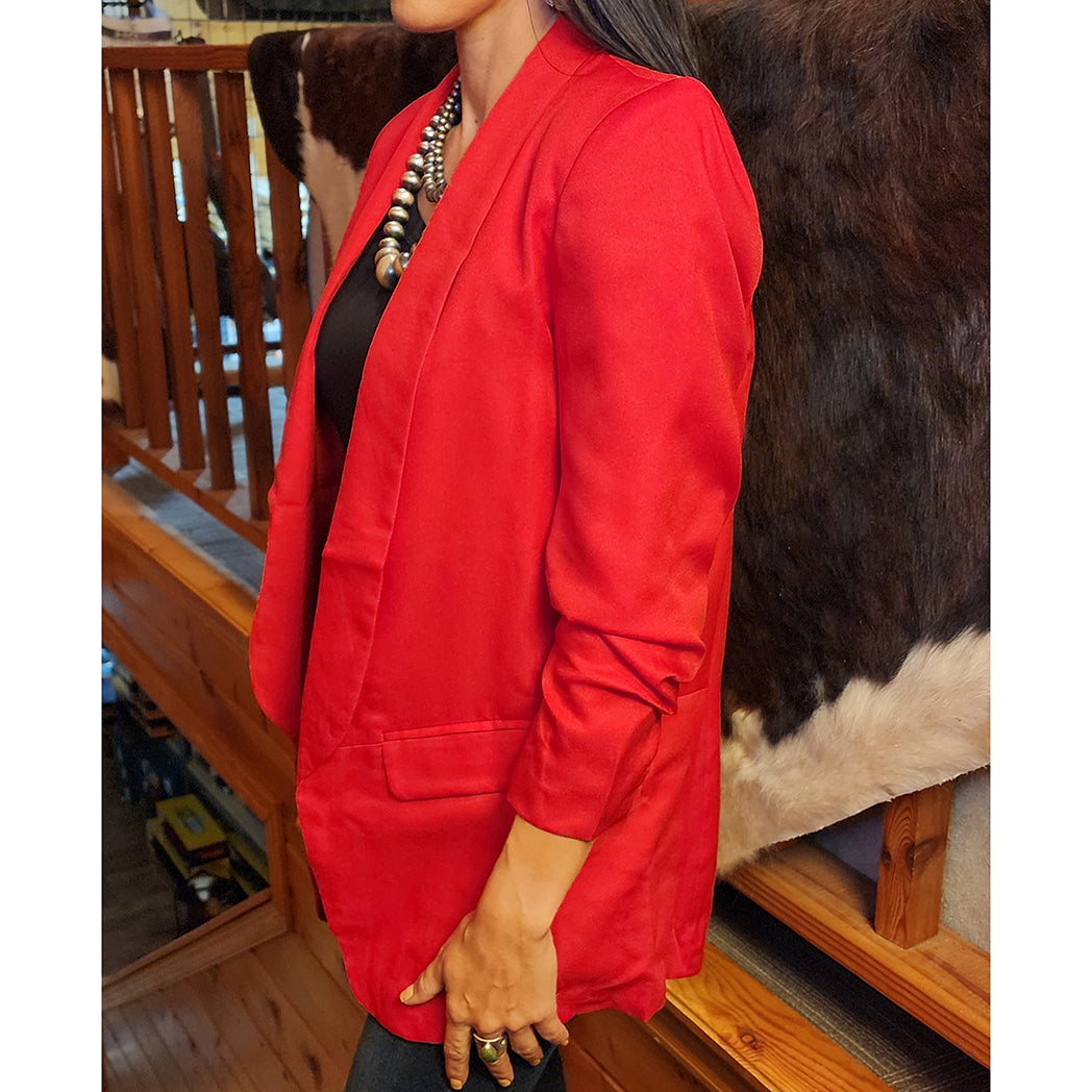 Tailored Red Blazer