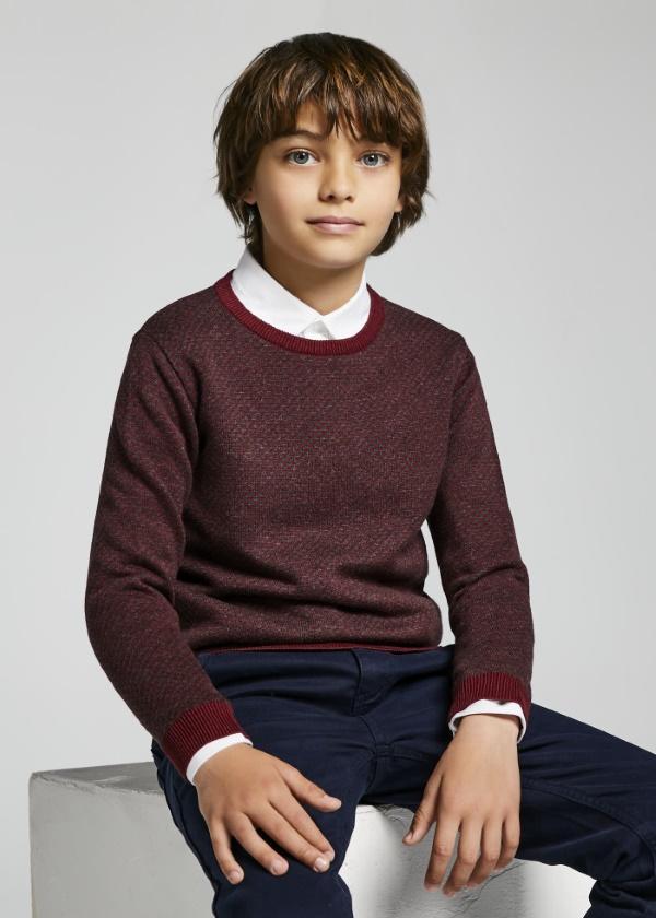 Textured sweater for teen boy - Rooibos te