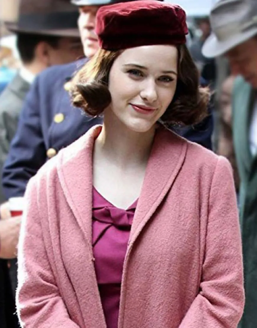 The Marvelous Mrs.Maisel Rachel Brosnahan Pink Coat