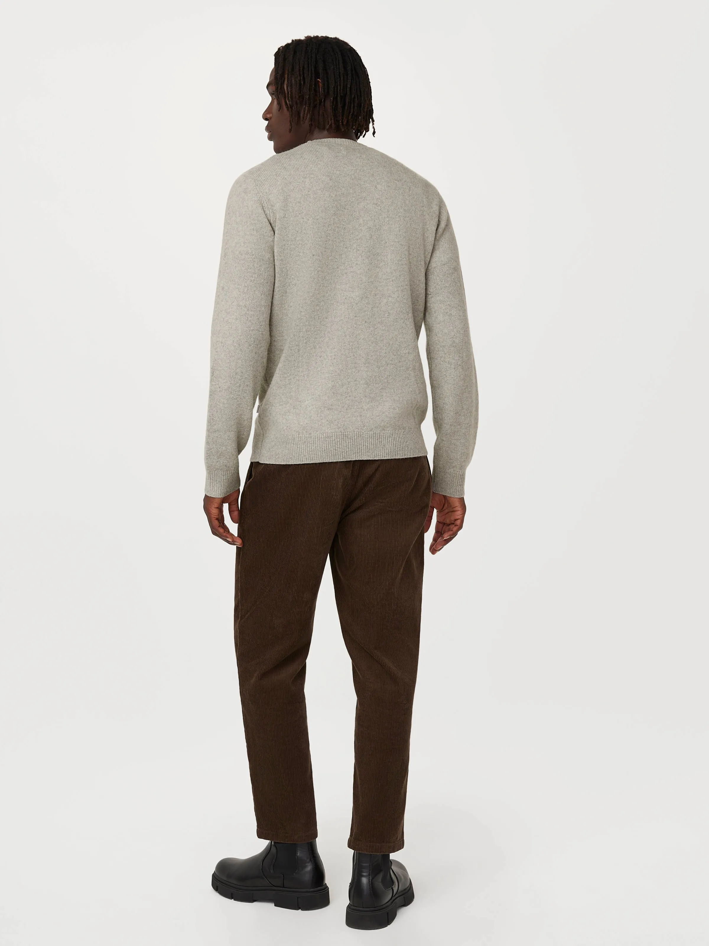 The Yak Wool Crewneck Sweater in Light Grey