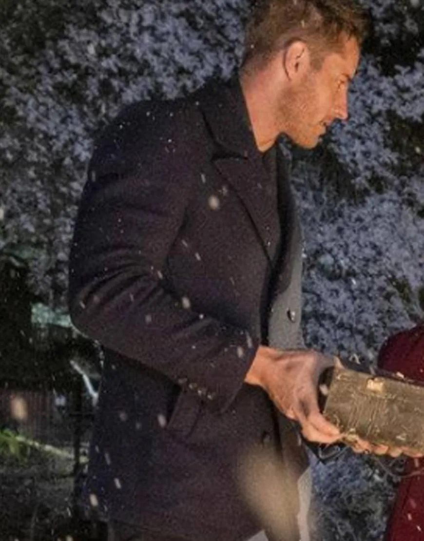 This Is Us S04 Justin Hartley Coat | Kevin Pearson Blue Woolen Coat