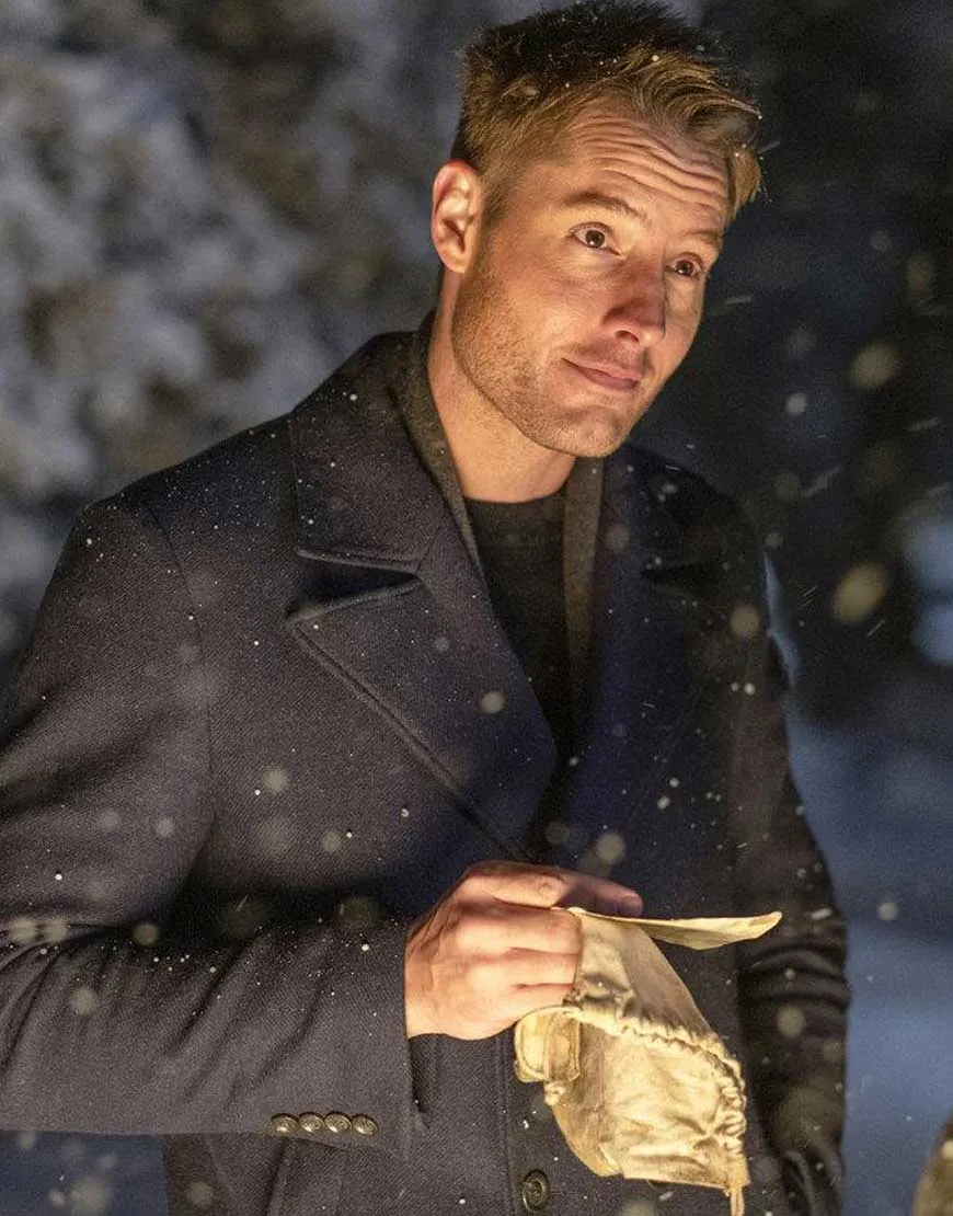 This Is Us S04 Justin Hartley Coat | Kevin Pearson Blue Woolen Coat