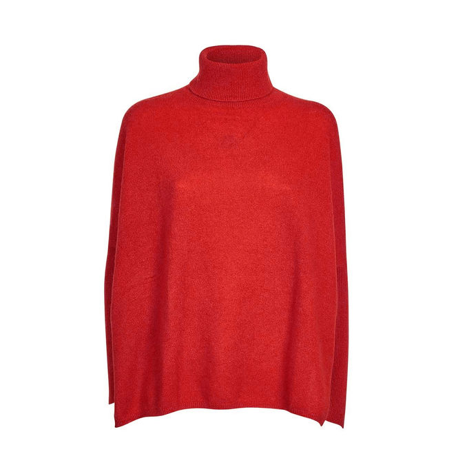 TROURTLENECK PONCHO CLARA Woman Red 