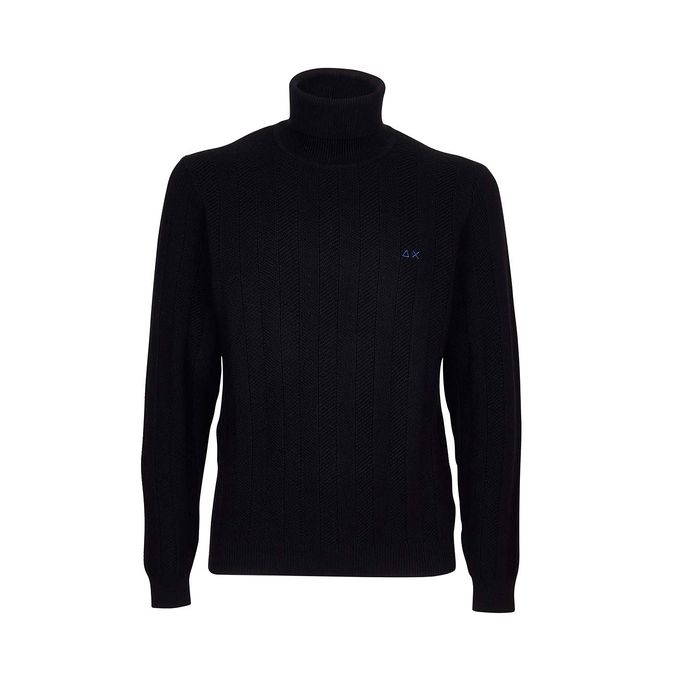 TURTLE KNIT TURTLENECK Man Black