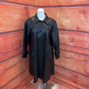 VNTG GEORGETOWN LEATHER DESIGN BLACK LEATHER COAT SIZE SMALL TCC