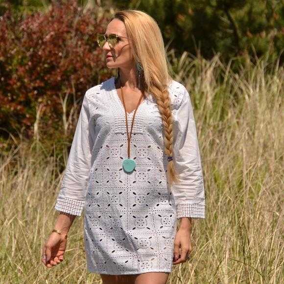 White Tunic Mini Dress