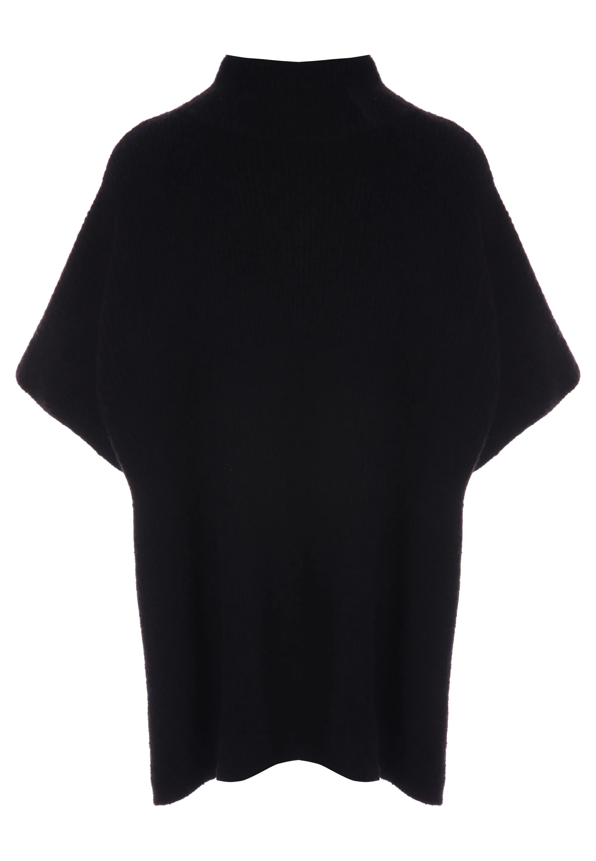 Womens Black Cable Knit Tabard