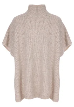 Womens Oatmeal Cable Knit Tabard