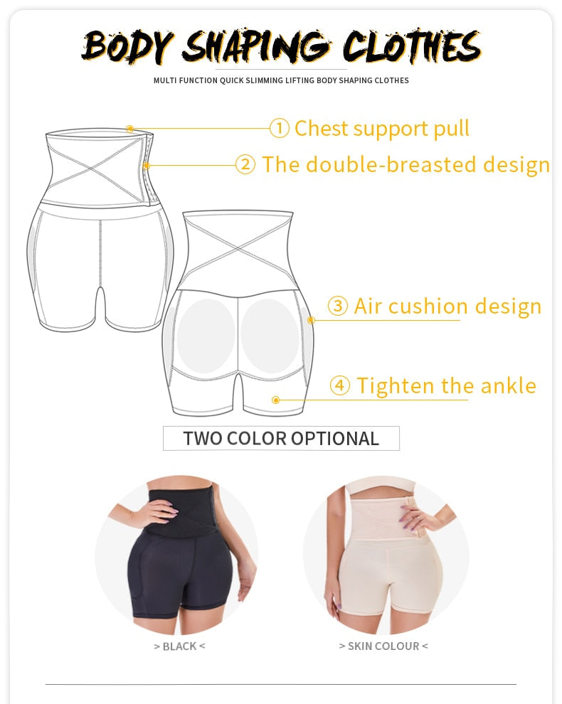 Women's Waist Trainer Binder Strap Body Shaper Slimming Butt Lifter