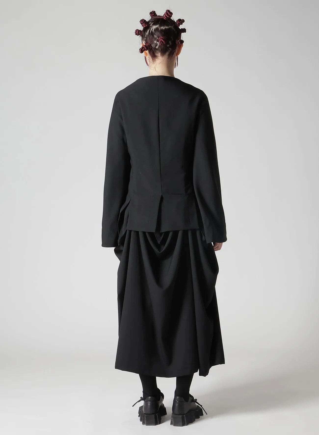 WOOL GABARDINE SLIT JACKET