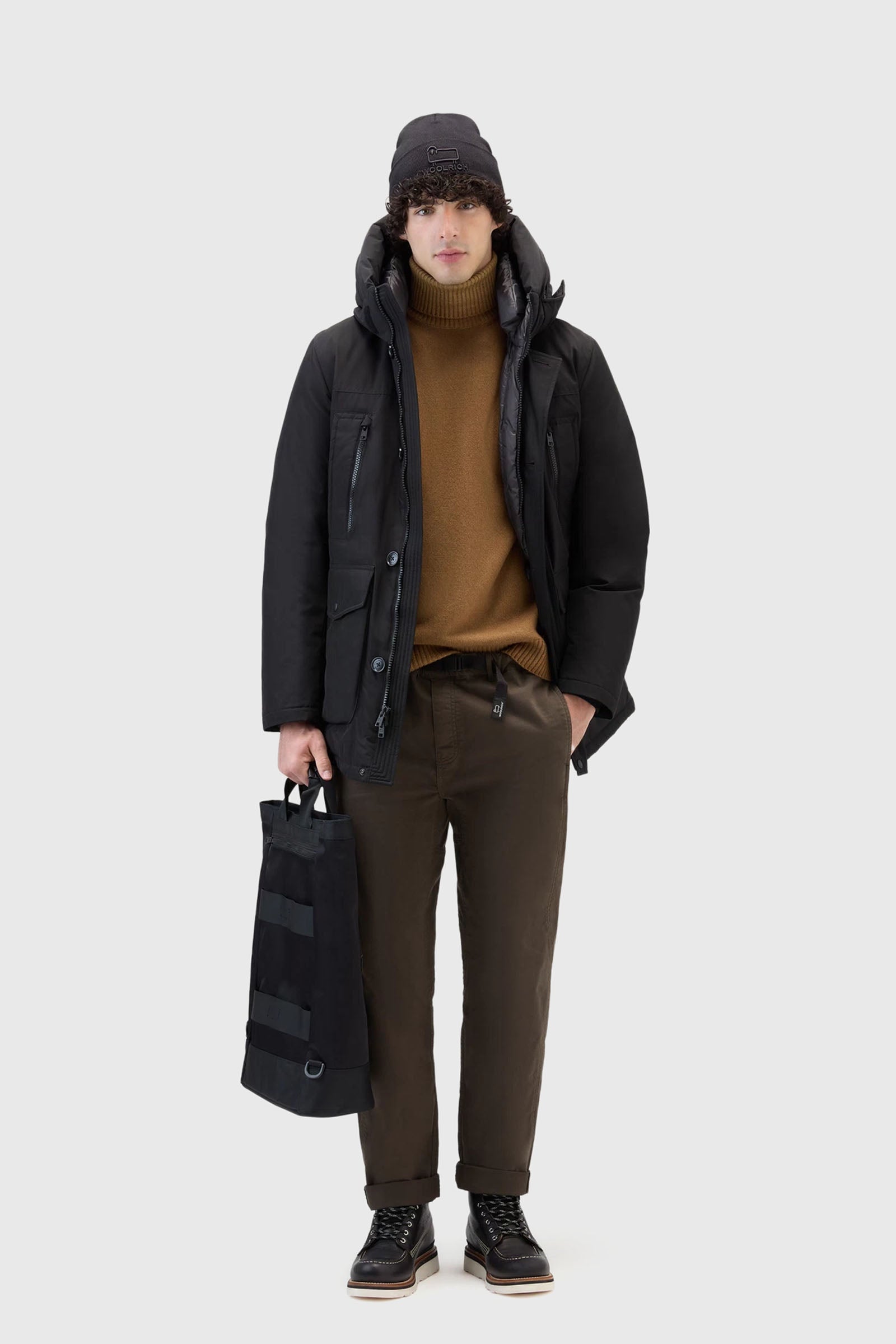 Woolrich Arctic Parka Evolution Ramar Cloth Nero in Piumino d'Anatra