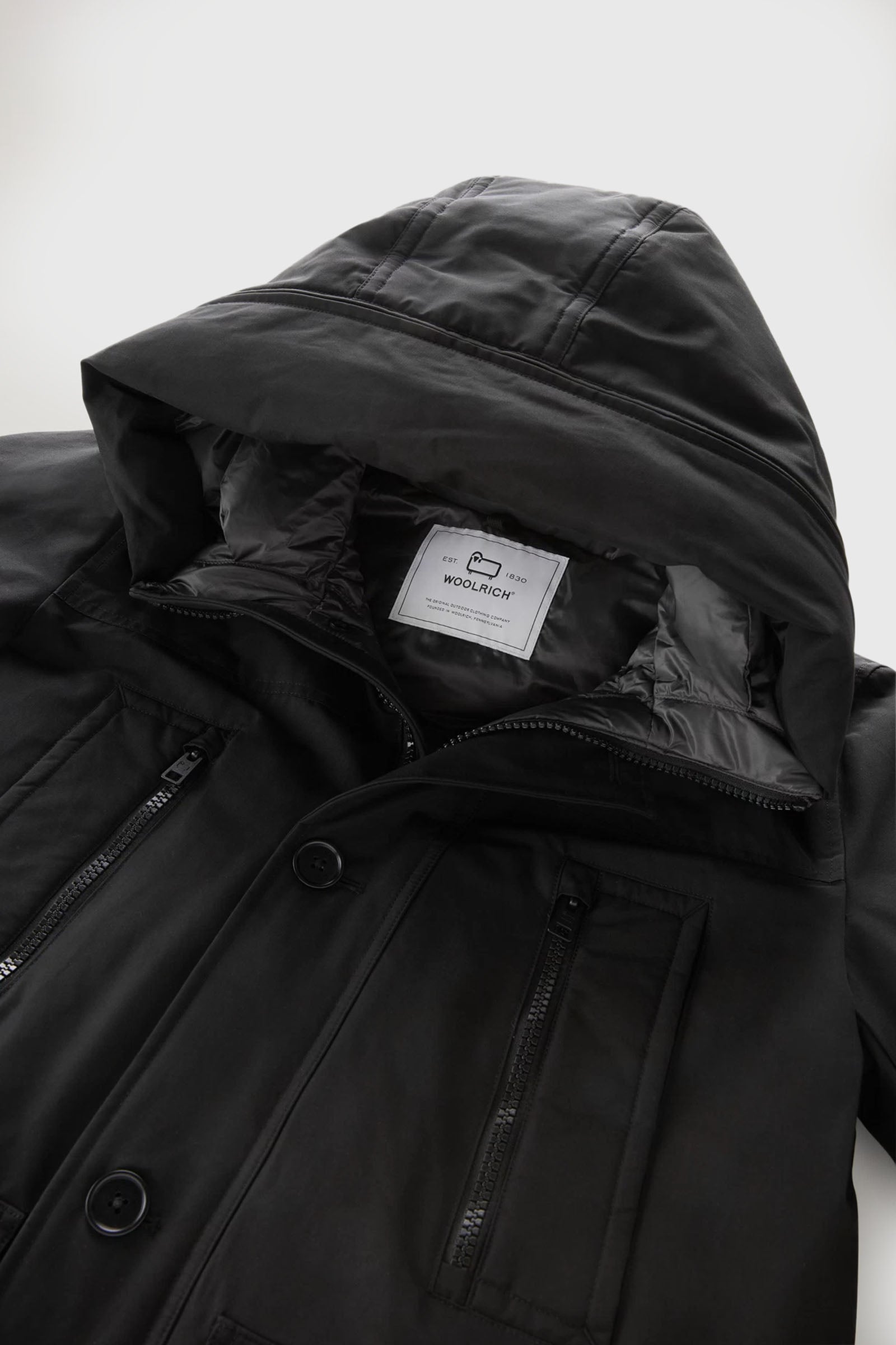 Woolrich Arctic Parka Evolution Ramar Cloth Nero in Piumino d'Anatra