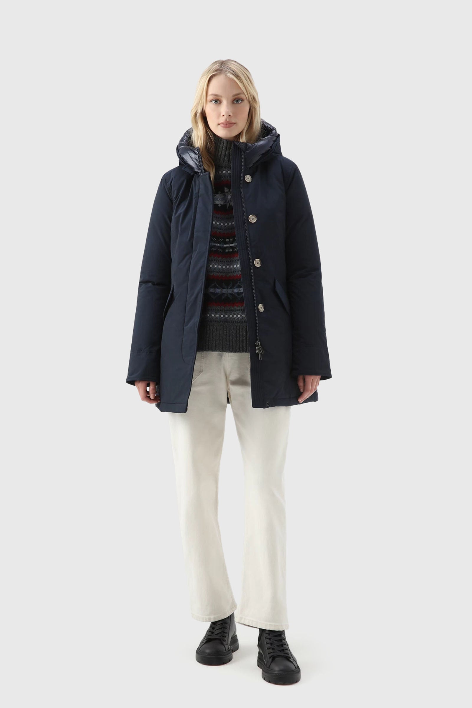 Woolrich Arctic Parka Luxury Urban Touch Blu in Piumino