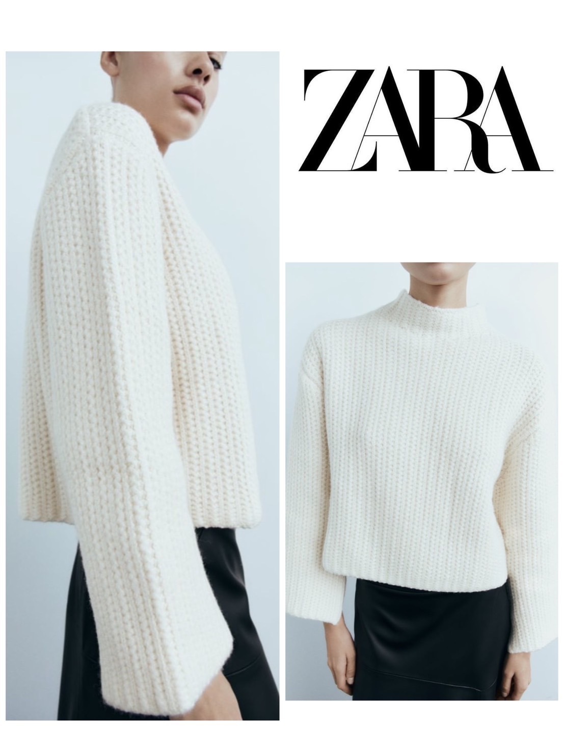 ZARA  |TEXTURED KNIT SWEATER