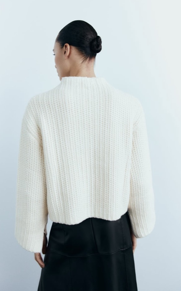 ZARA  |TEXTURED KNIT SWEATER