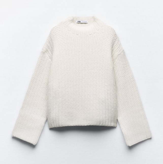 ZARA  |TEXTURED KNIT SWEATER