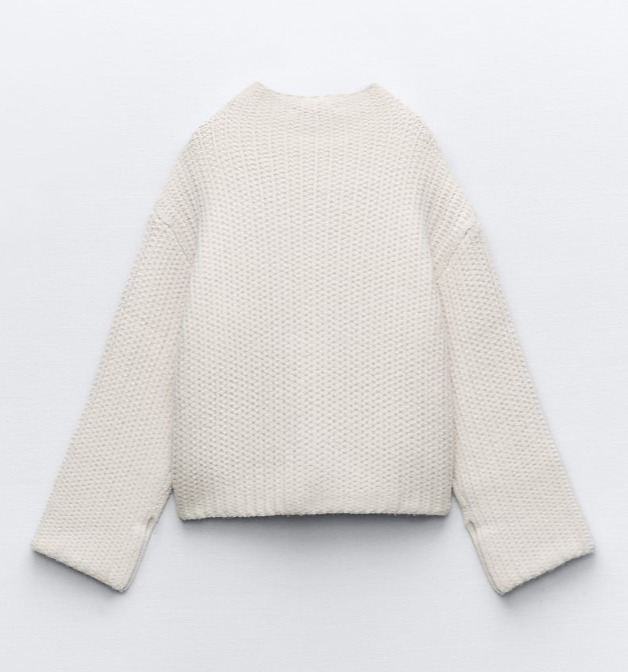 ZARA  |TEXTURED KNIT SWEATER